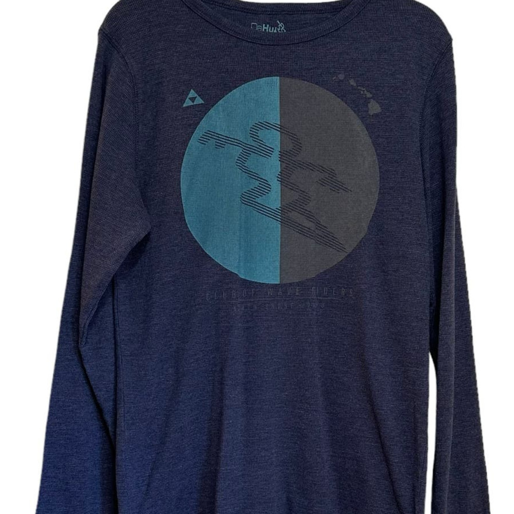 Da Hui Long Sleeve Thermal Waffle Knit Tee Shirt Hawaii sz M - Picture 2 of 8